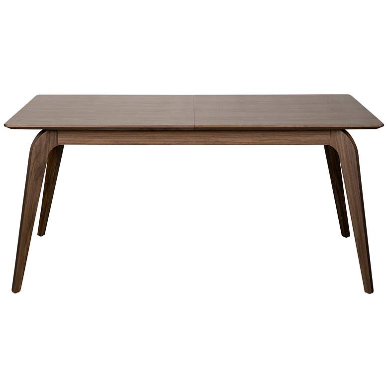 Image 2 Euro Style Lawrence 82 1/2" Walnut Veneered Extension Dining Table