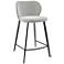 Euro Style Markus 26" Light Gray Fabric Counter Height Stool