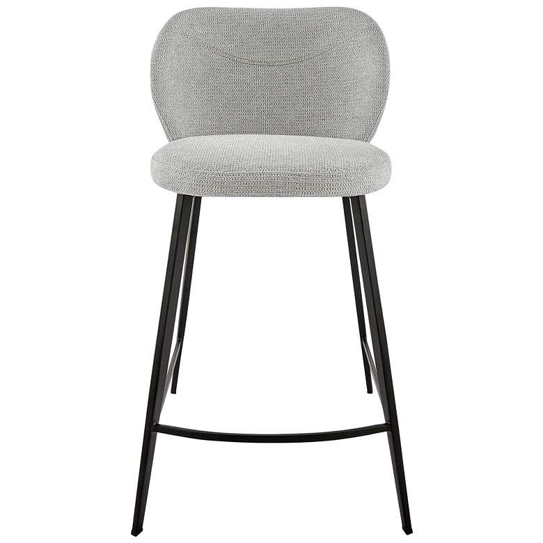 Image 6 Euro Style Markus 26" Light Gray Fabric Counter Height Stool more views