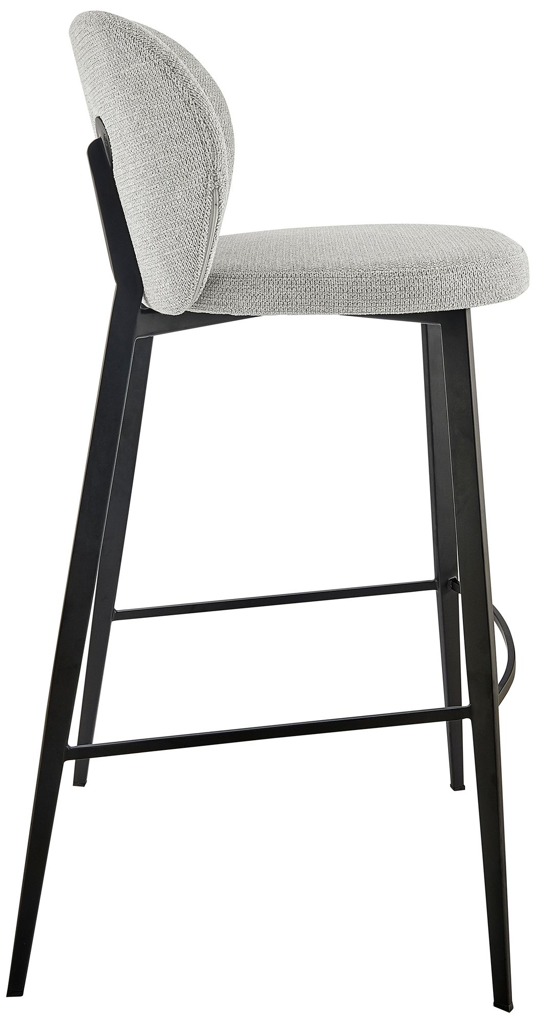 Euro Style Markus 30 1/2" Light Gray Fabric Bar Height Stool