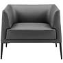 4_Euro Style Matias 32" Wide Gray Leatherette Modern Lounge Chair more views