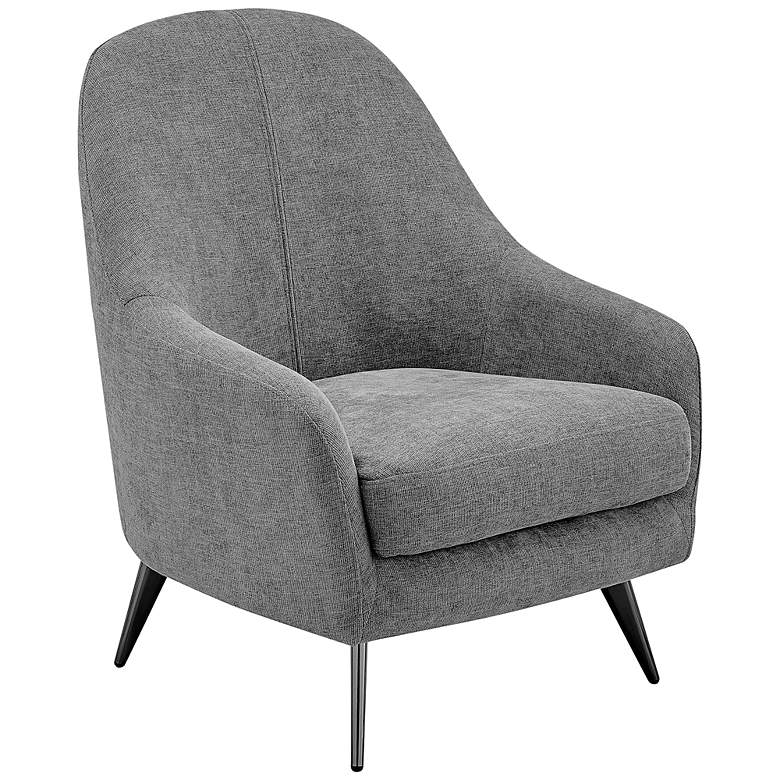 Image 1 Euro Style Selene 28 1/4" Wide Gray Fabric Modern Lounge Chair