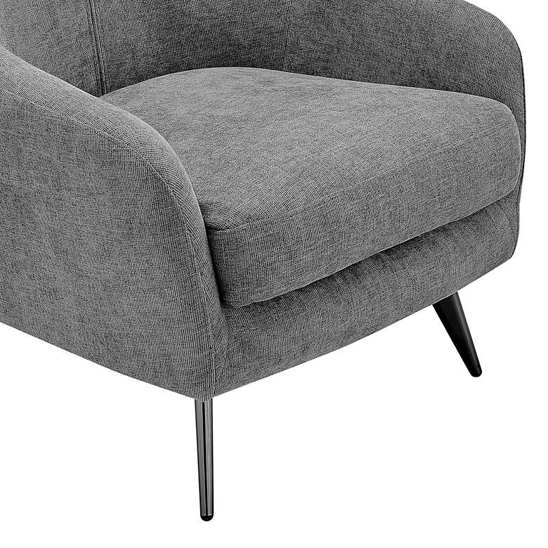 Image 4 Euro Style Selene 28 1/4" Wide Gray Fabric Modern Lounge Chair more views
