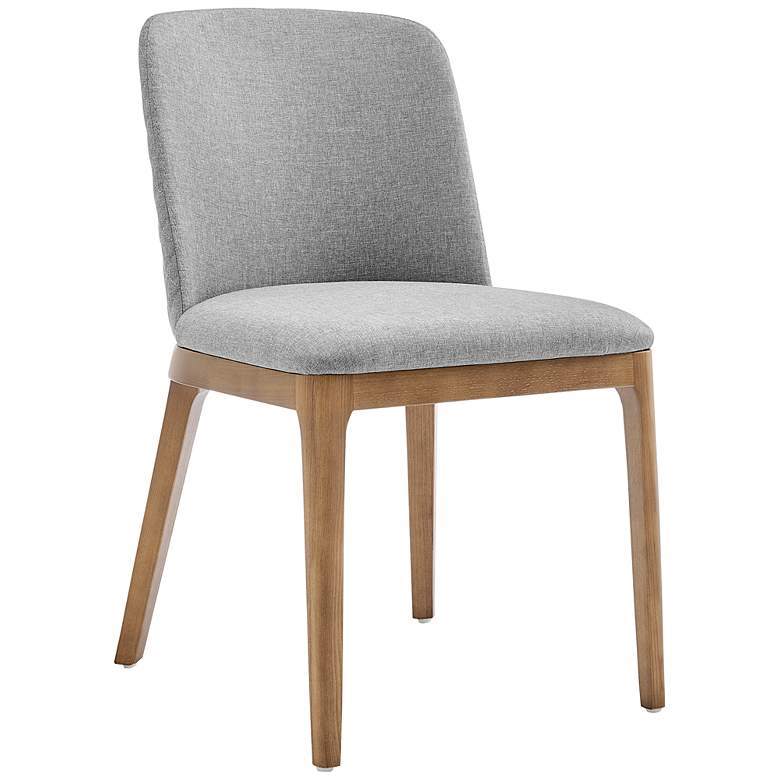 Image 1 Euro Style Tilde 19" Wide Modern Light Gray Faux Leather Side Chair