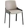 Thumbnail1 of Euro Style Vilante 20 3/4" Wide Light Gray Leather Side Chair