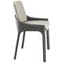 Thumbnail3 of Euro Style Vilante 20 3/4" Wide Light Gray Leather Side Chair more views