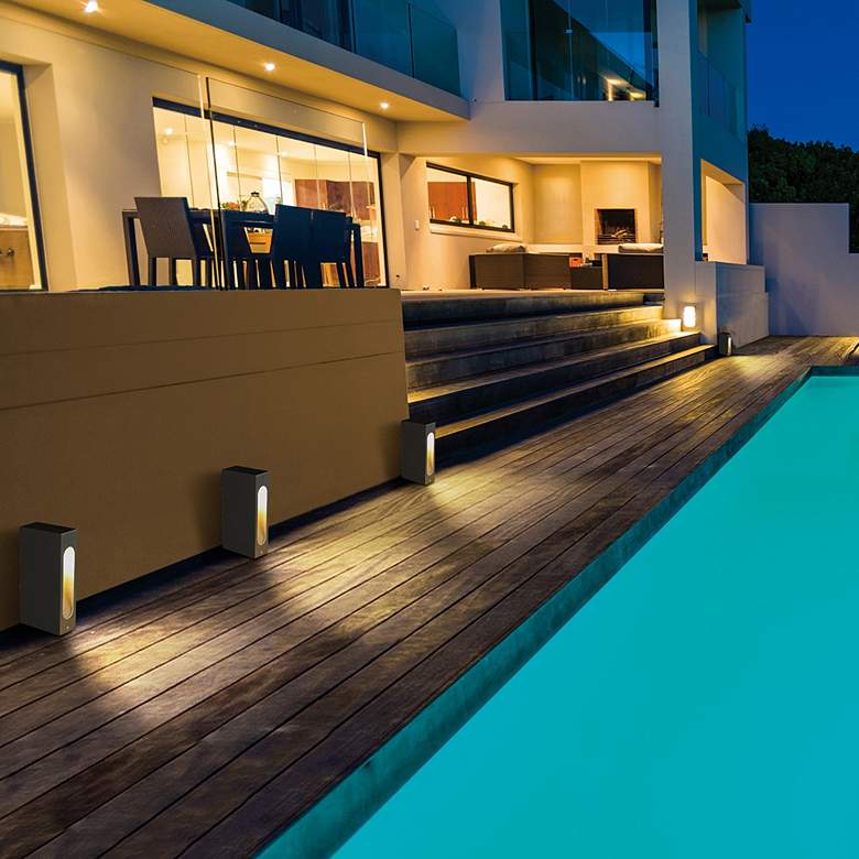 Image 2 Eurofase 10" High Graphite Gray LED Landscape Bollard Light more views