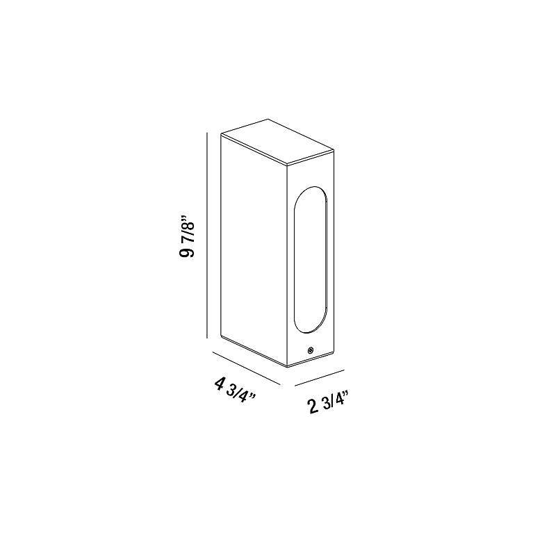 Image 3 Eurofase 10" High Graphite Gray LED Landscape Bollard Light more views