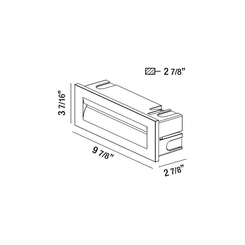 Image 3 Eurofase 10 inchW Graphite Gray LED In-Wall Recessed Step Light more views