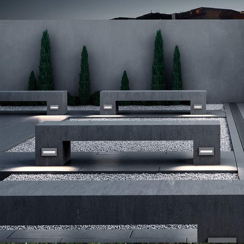 Image 2 Eurofase 10"W Marine Gray LED In-Wall Recessed Step Light more views