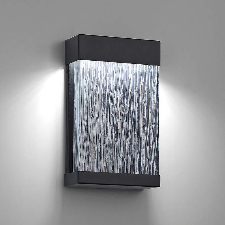 Image 1 Eurofase 11 1/2 inch High Black LED Outdoor Wall Light