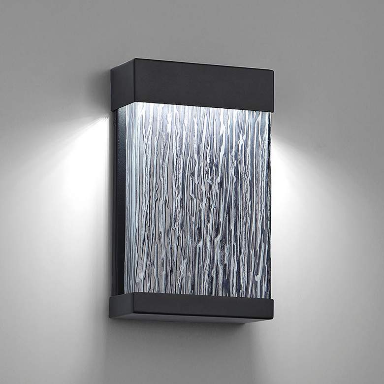 Image 1 Eurofase 11 1/2" High Black LED Outdoor Wall Light