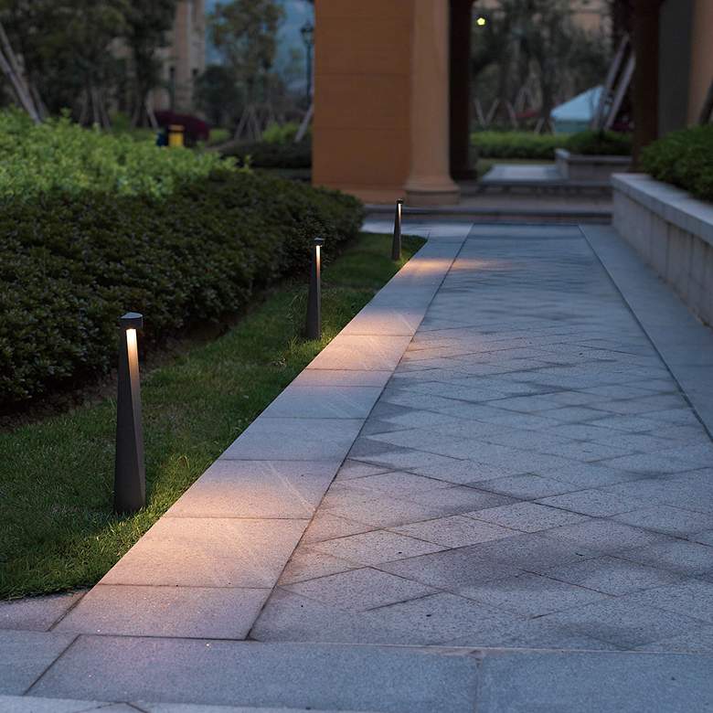 Image 2 Eurofase 15 3/4 inchH Graphite Gray LED Landscape Bollard Light more views