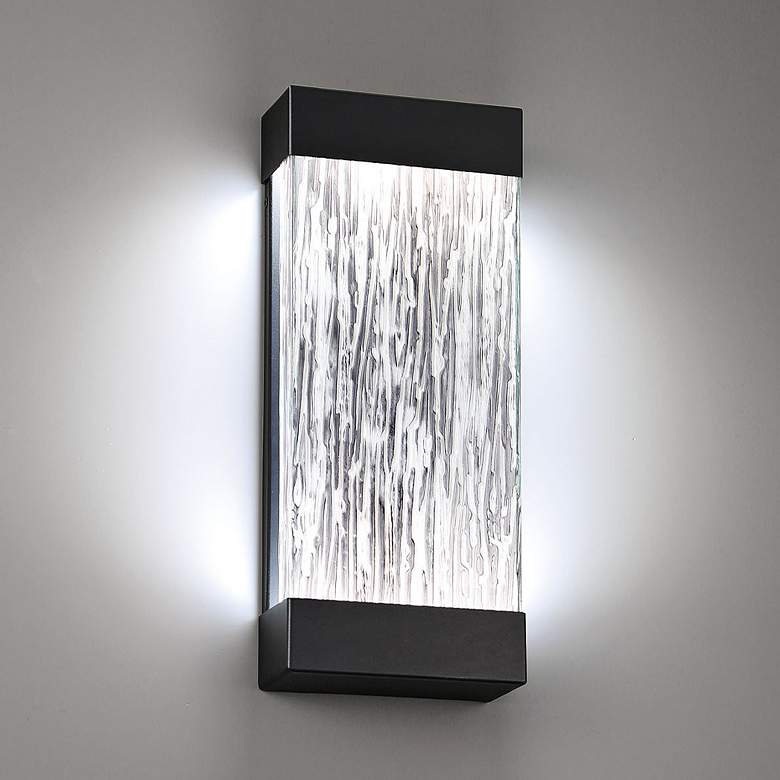 Image 1 Eurofase 16 1/2 inch High Black LED Outdoor Wall Light