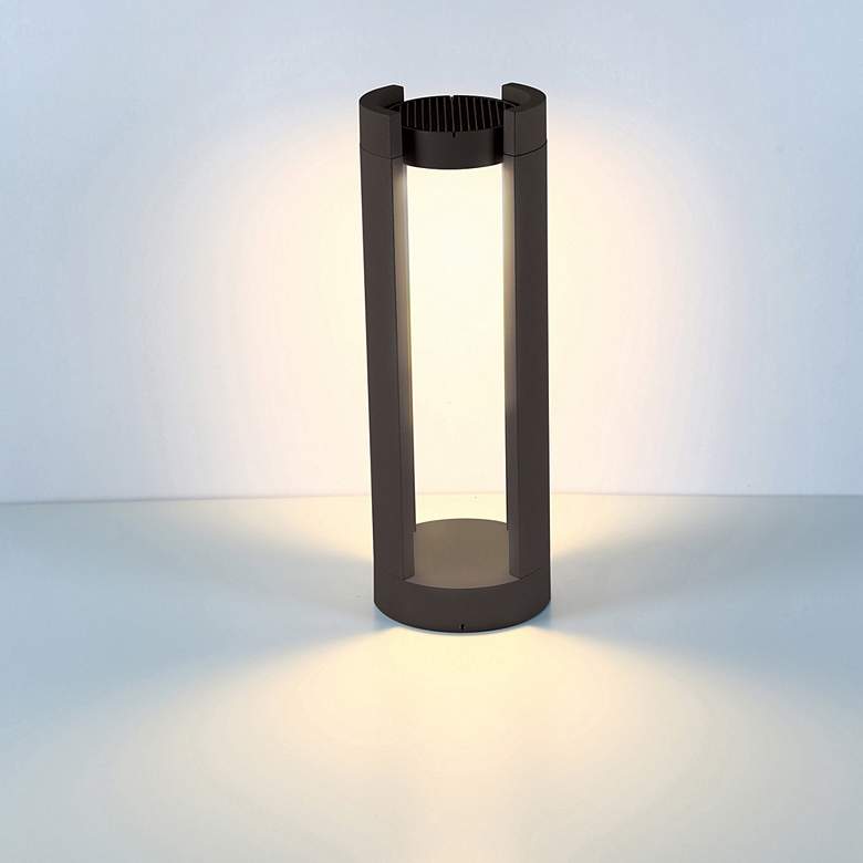 Image 2 Eurofase 19 3/4 inchH Graphite Gray Adjustable LED Bollard Light more views