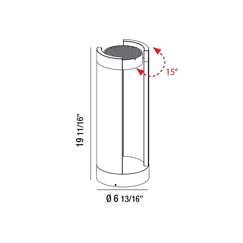 Image 5 Eurofase 19 3/4"H Graphite Gray Adjustable LED Bollard Light more views