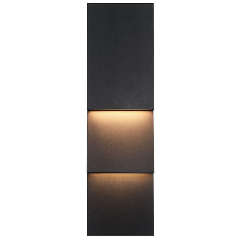 Image 1 Eurofase 19 inch Nanton Outdoor 2 Light LED Wall Light, Black