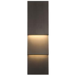 Eurofase 19 inch Nanton Outdoor 2 Light LED Wall Light, Bronze