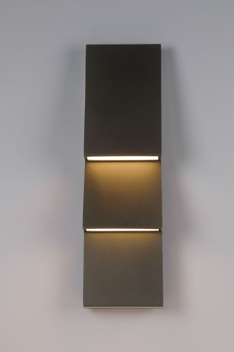 Image 2 Eurofase 19 inch Nanton Outdoor 2 Light LED Wall Light, Bronze more views