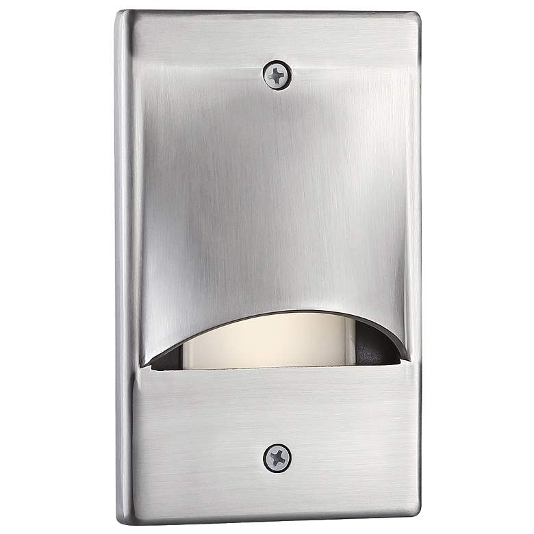 Image 1 Eurofase 2 1/2"W Brushed Nickel Scoop Trim LED Step Light