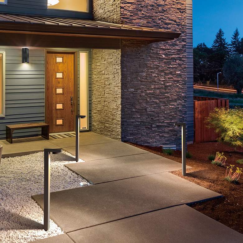 Image 2 Eurofase 25 3/4"H Graphite Gray L-Shaped LED Bollard Light more views