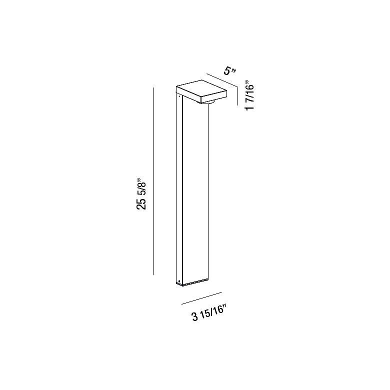 Image 3 Eurofase 25 3/4"H Graphite Gray L-Shaped LED Bollard Light more views