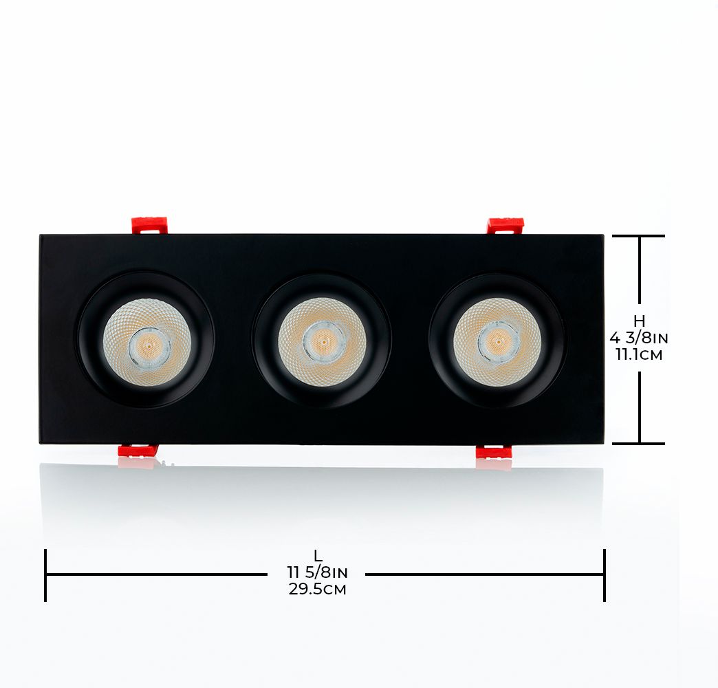 Image 3 Eurofase 3.5 INCH RECTANGULAR TRIPLE REGRESSED GIMBAL more views