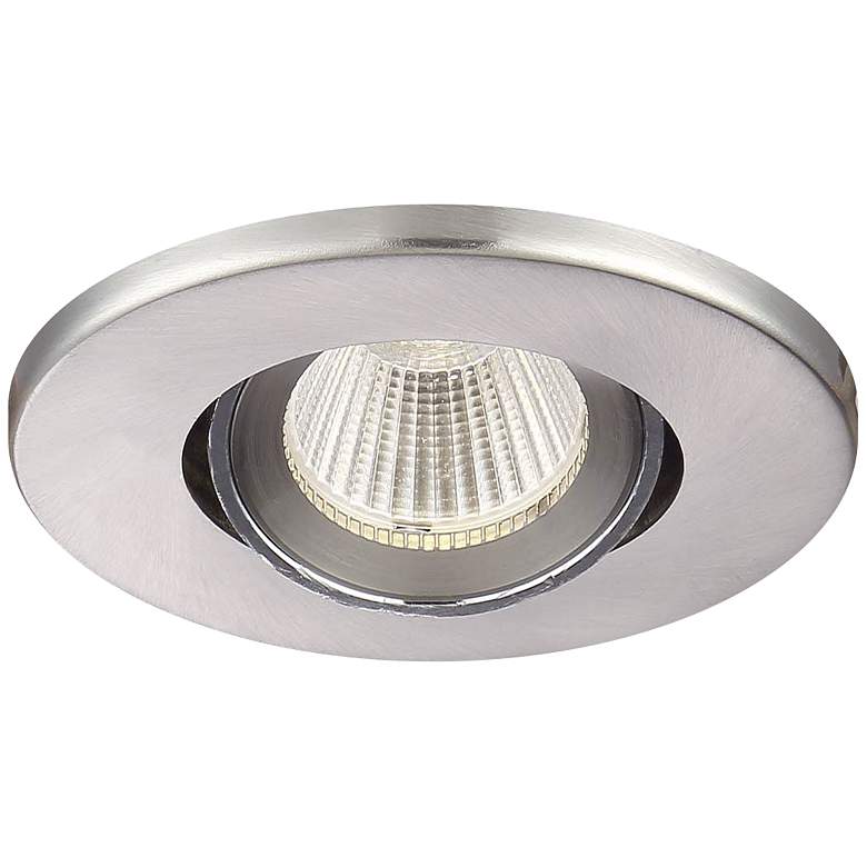 Image 1 Eurofase 3 1/2" Brushed Nickel LED Gimbal Recessed Downlight