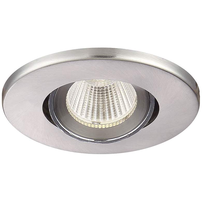 Image 1 Eurofase 3 1/2 inch Brushed Nickel LED Gimbal Recessed Downlight