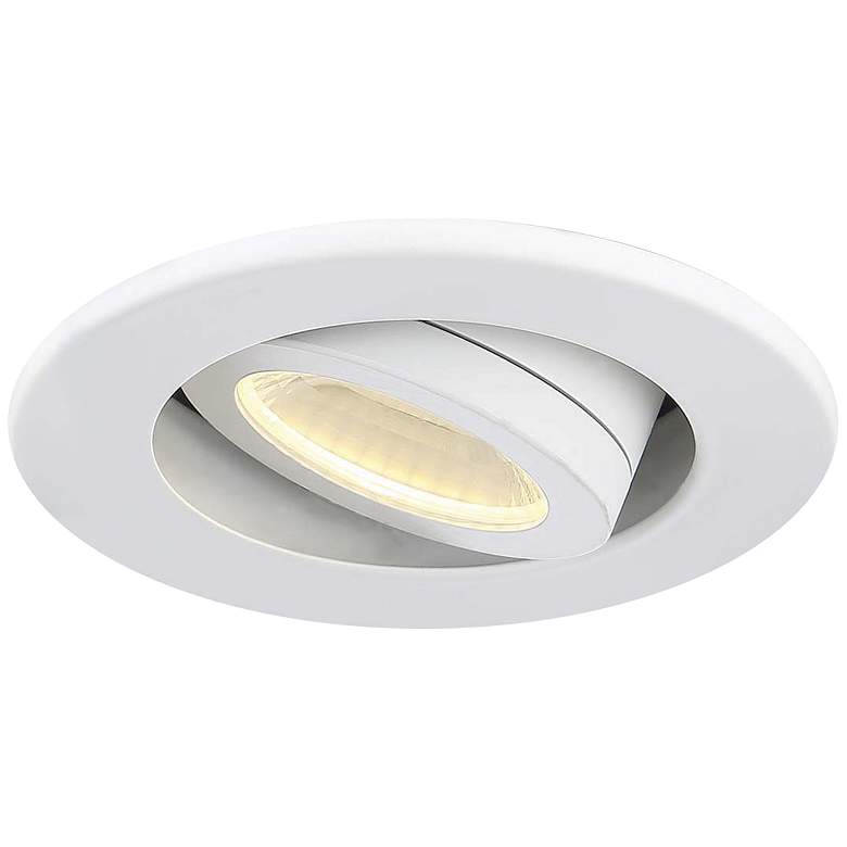 Image 1 Eurofase 3 1/2 inch White LED Gimbal Recessed Downlight