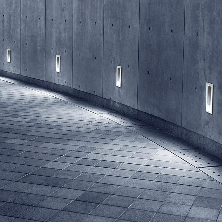 Image 3 Eurofase 3 1/4" Wide Stainless Steel LED In-Wall Step Light more views