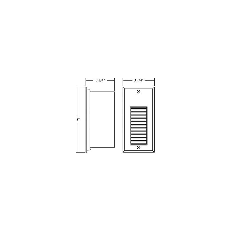 Image 4 Eurofase 3 1/4" Wide Stainless Steel LED In-Wall Step Light more views