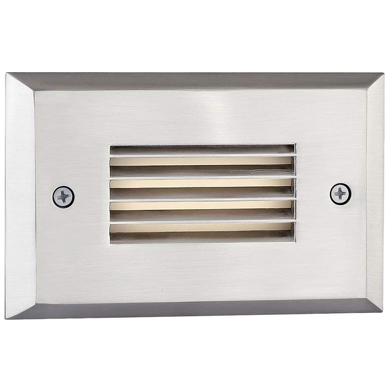 Image 1 Eurofase 3 1/4"W Brushed Nickel Louvered Trim LED Step Light
