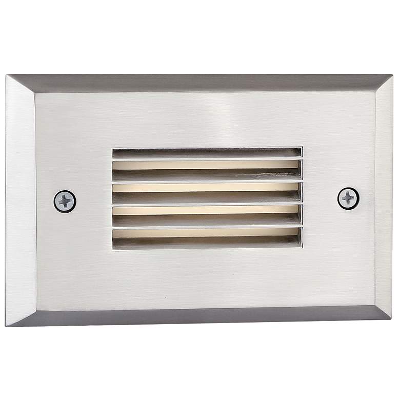 Image 1 Eurofase 3 1/4 inchW Brushed Nickel Louvered Trim LED Step Light