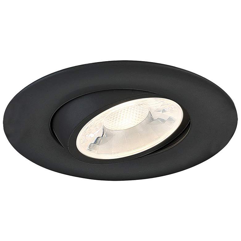 Image 1 Eurofase 3" Black 8 Watt LED Round Gimbal Recessed Downlight