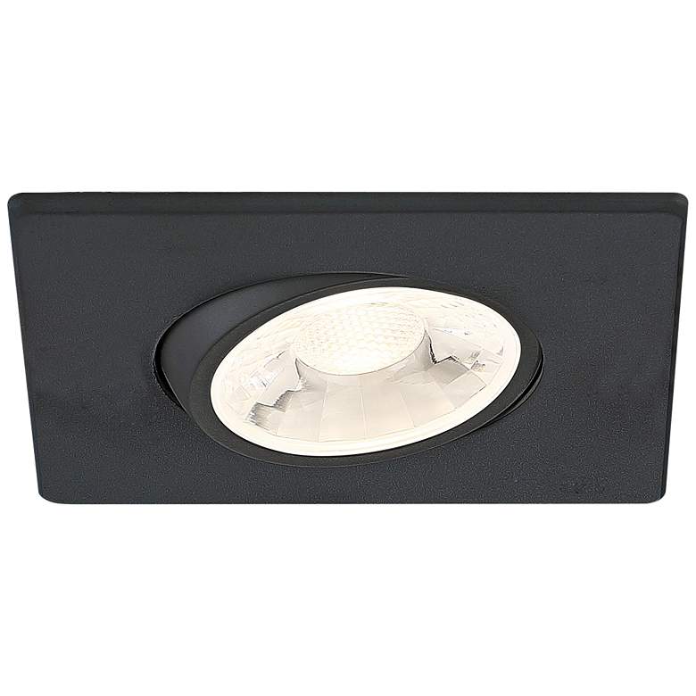 Image 1 Eurofase 3 inch Black LED Square Gimbal Recessed Downlight