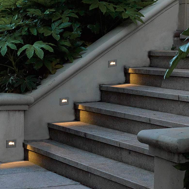 Image 2 Eurofase 4 1/4"W Marine Gray LED In-Wall Recessed Step Light more views