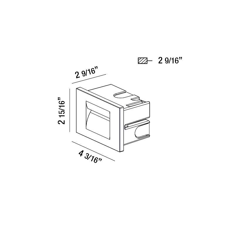 Image 3 Eurofase 4 1/4 inchW Marine Gray LED In-Wall Recessed Step Light more views