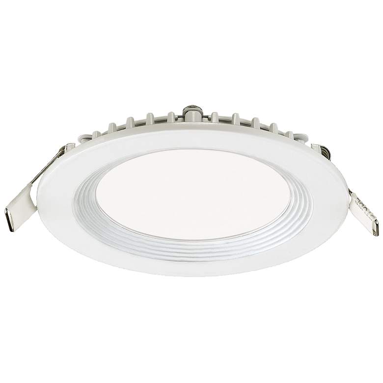 Image 1 Eurofase 4 inch White LED Round Ribbed Baffle Recessed Downlight