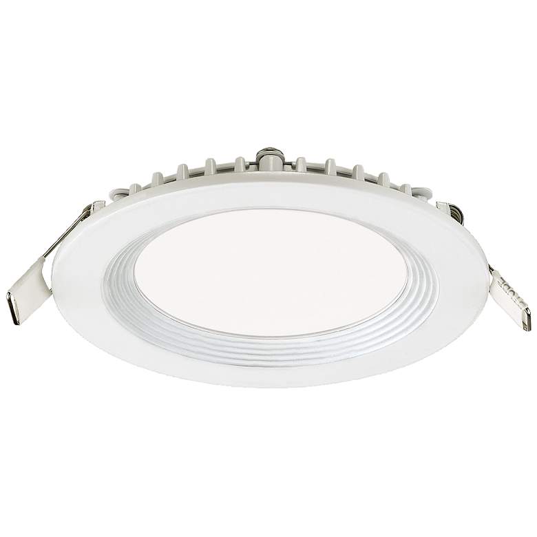 Image 1 Eurofase 4" White LED Round Ribbed Baffle Recessed Downlight