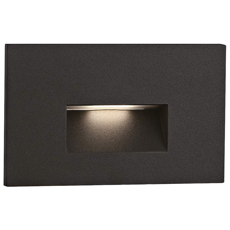 Image 1 Eurofase 5 1/4" Wide Black Recessed Trim LED Step Light