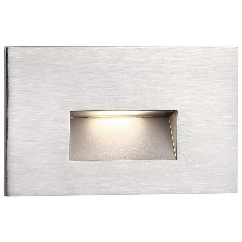 Image 1 Eurofase 5 1/4"W Brushed Nickel Recessed Trim LED Step Light