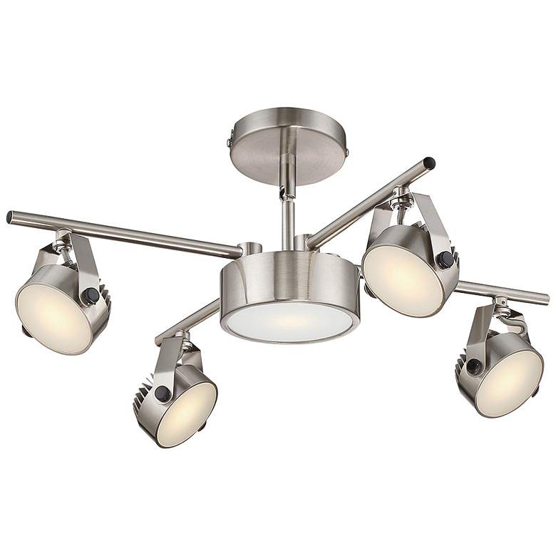 Image 1 Eurofase 5-Light Satin Nickel 45 Watt LED X Track Fixture