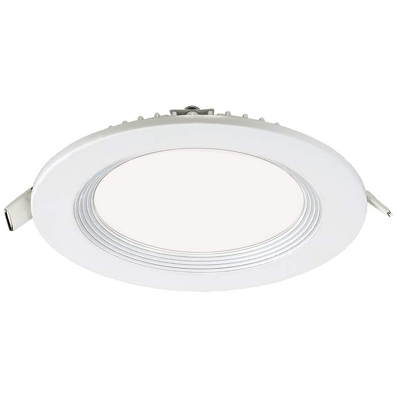 Image 1 Eurofase 6 inch White LED Round Ribbed Baffle Recessed Downlight