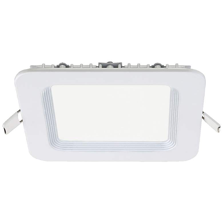 Image 1 Eurofase 6 inch White LED Square Ribbed Baffle Recessed Trim