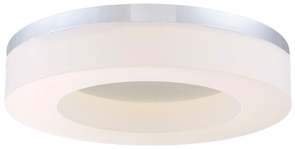 Image 2 Eurofase Abell 3 In. x 13.75 In. Flushmount in White/Silver