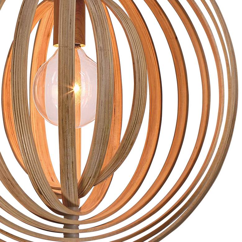 Image 4 Eurofase Abruzzo 14 inch Wide Wood Pendant Light more views