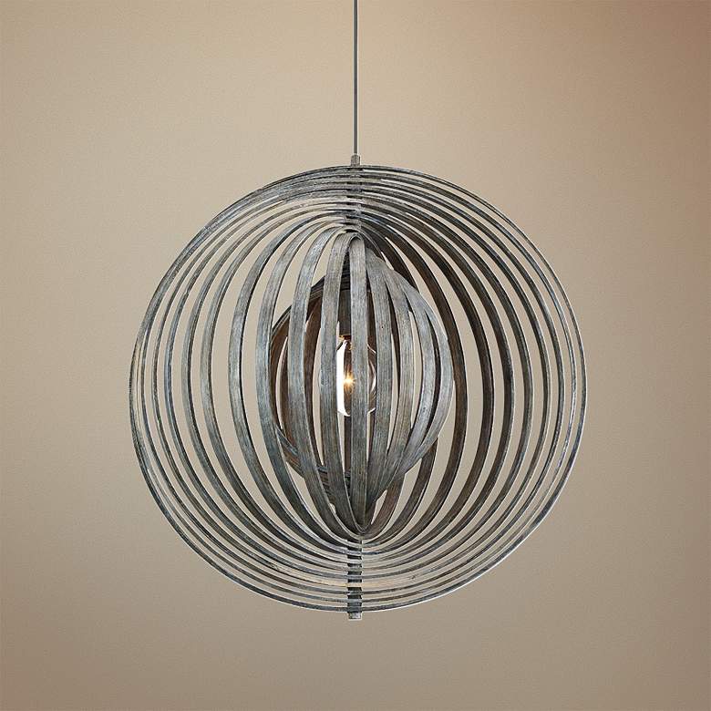 Image 1 Eurofase Abruzzo 23 1/4 inch Wide Weather Gray Pendant Light