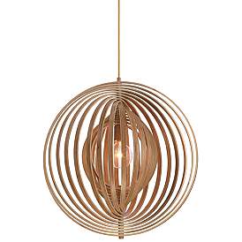 Image2 of Eurofase Abruzzo 23 1/4" Wide Wood Orb Modern Pendant Light