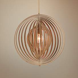 Image1 of Eurofase Abruzzo 23 1/4" Wide Wood Orb Modern Pendant Light
